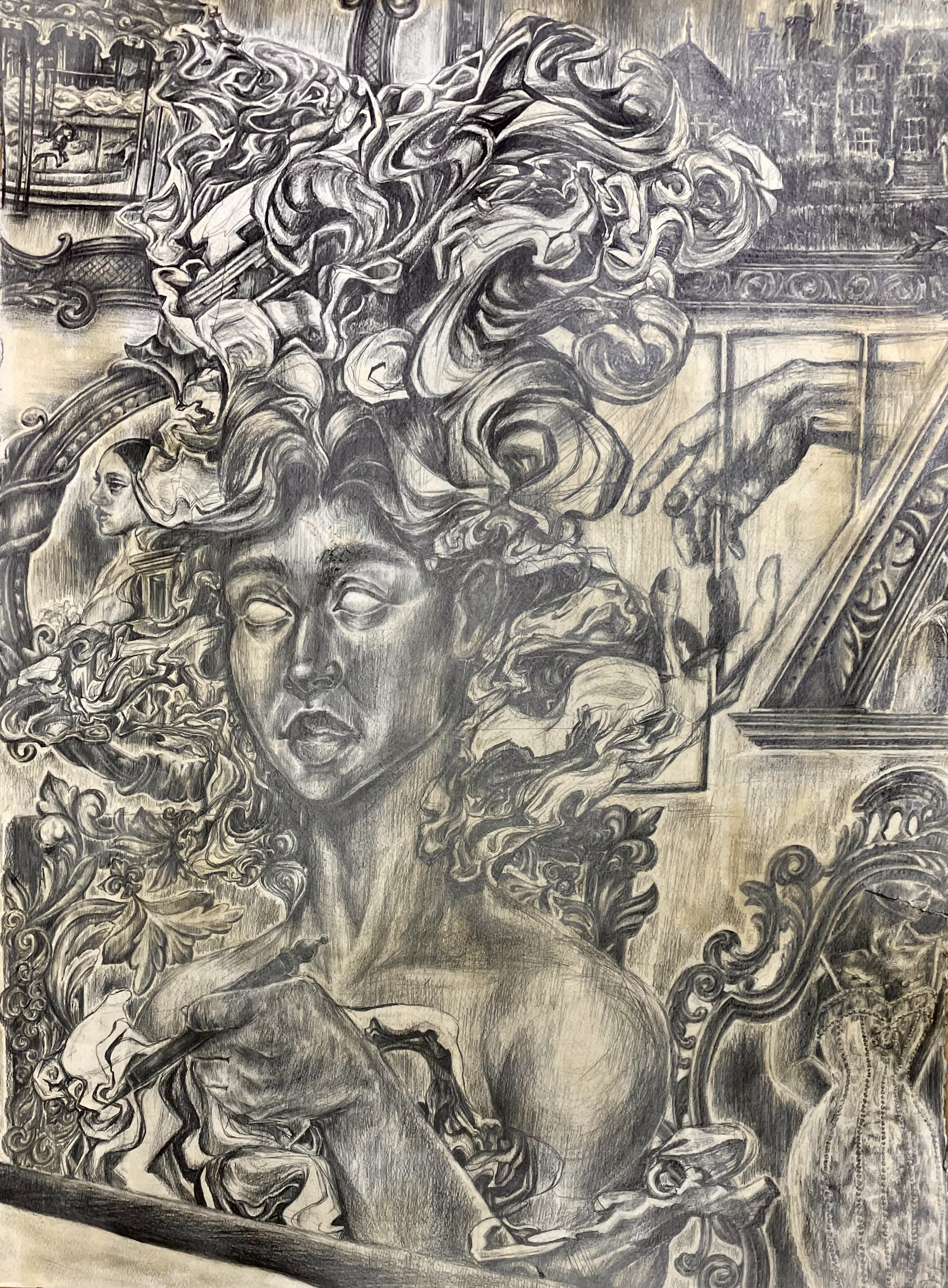 Graphite drawing by Mariam Olayemi